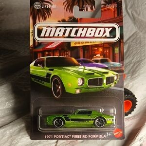 Matchbox 1971 Pontiac Firebird Formula Toy Car - Bright Green